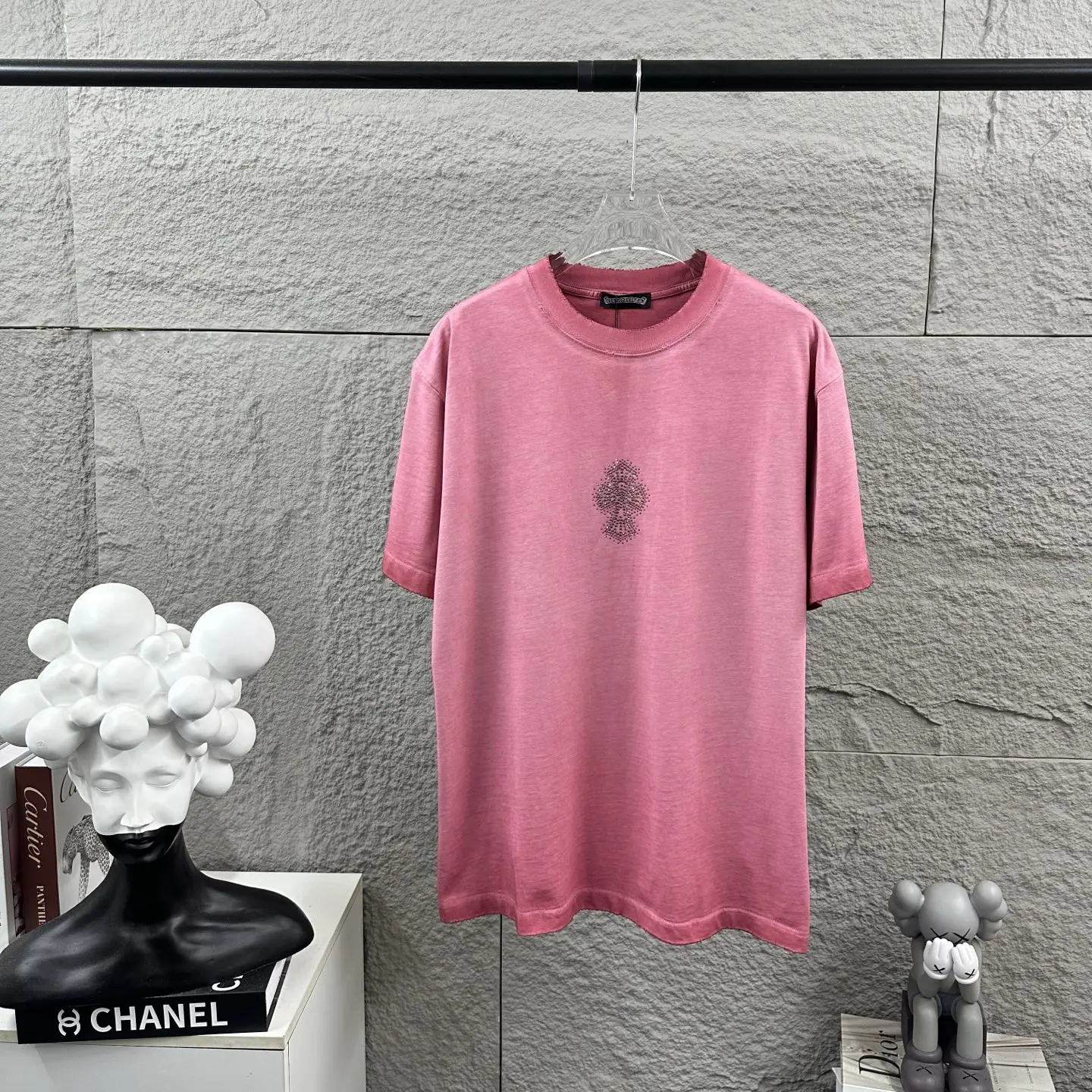 Chrome Hearts Rhinestone Cross Distressed T-Shirt D15019729 — view 2