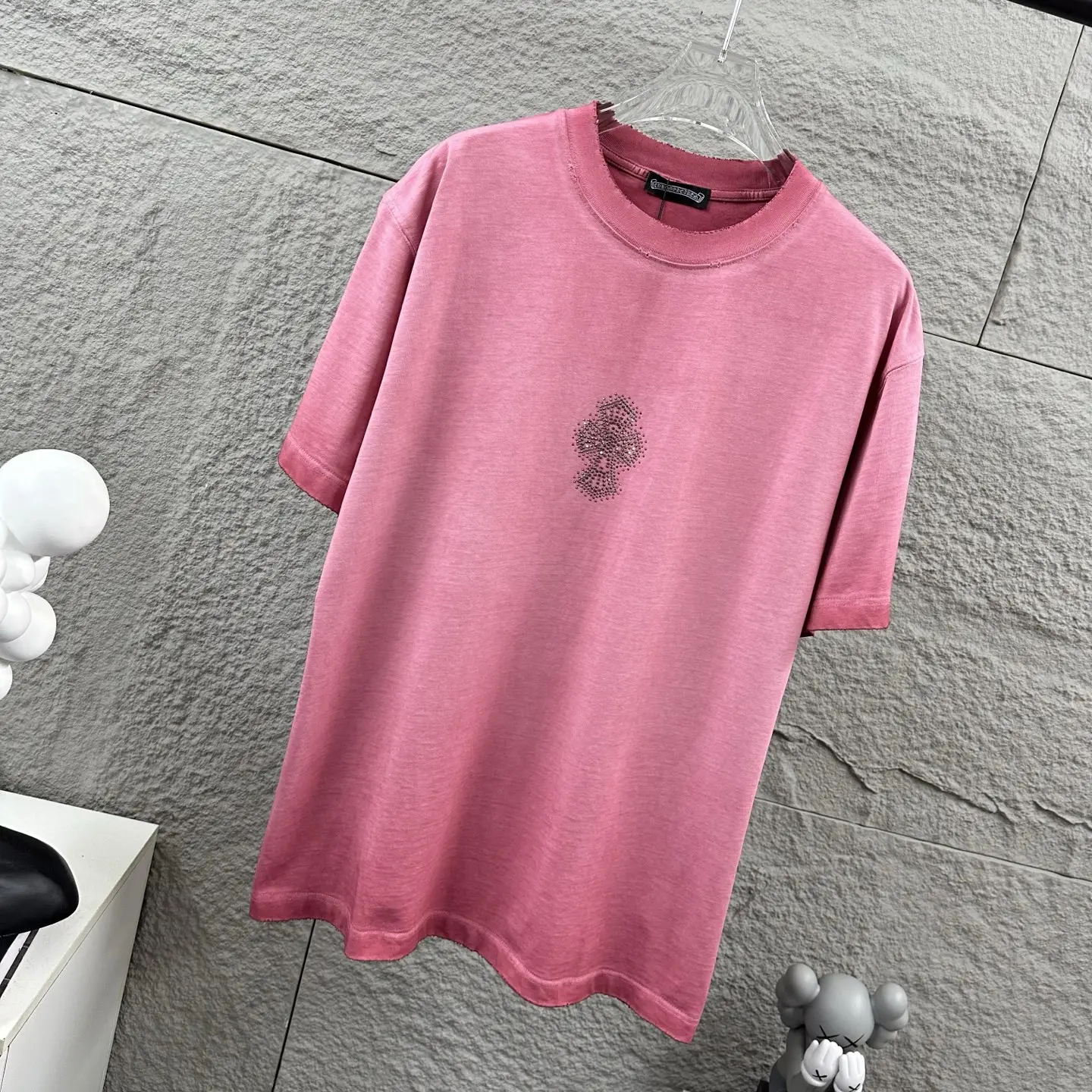Chrome Hearts Rhinestone Cross Distressed T-Shirt D15019729 — view 3