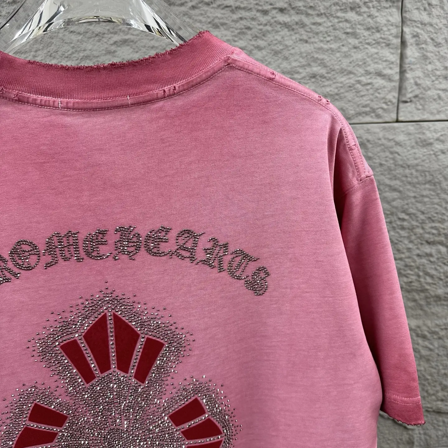 Chrome Hearts Rhinestone Cross Distressed T-Shirt D15019729 — view 5