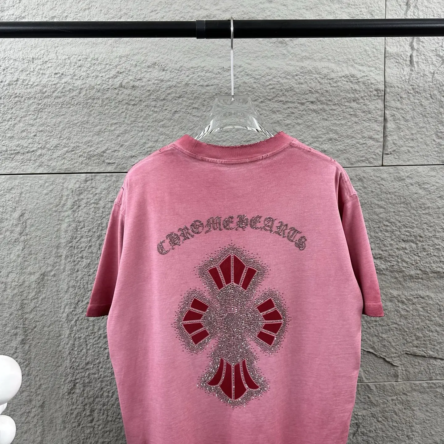 Chrome Hearts Rhinestone Cross Distressed T-Shirt D15019729 — view 9