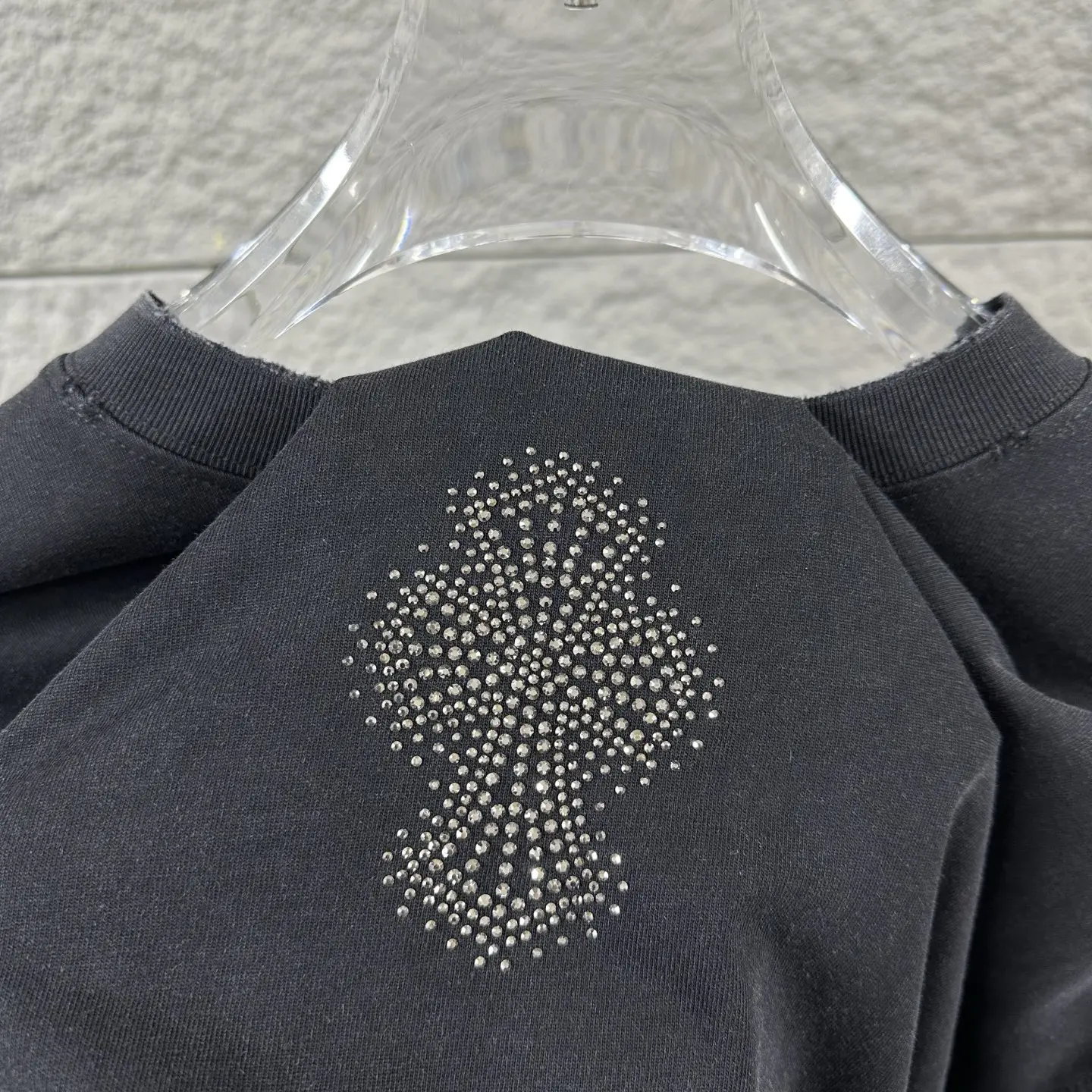 Chrome Hearts Distressed Rhinestone Cross T-Shirt D15019727 — view 6