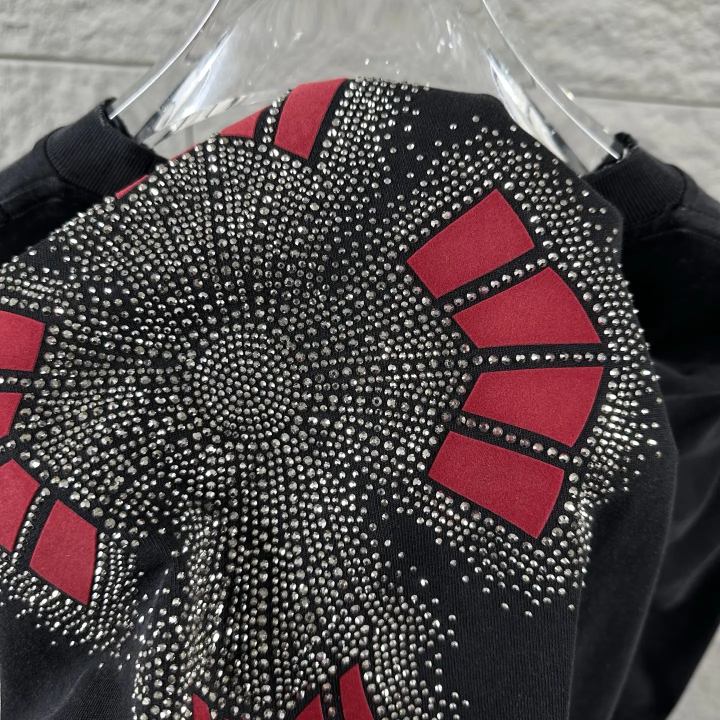 Chrome Hearts Distressed Rhinestone Cross T-Shirt D15019727 — view 7