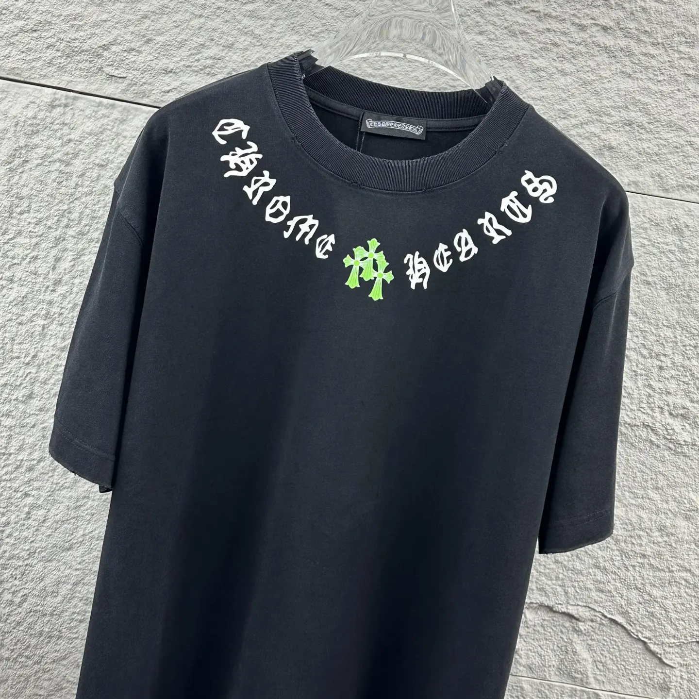 Distressed Logo-Print Cotton T-Shirt D15019739 — view 3