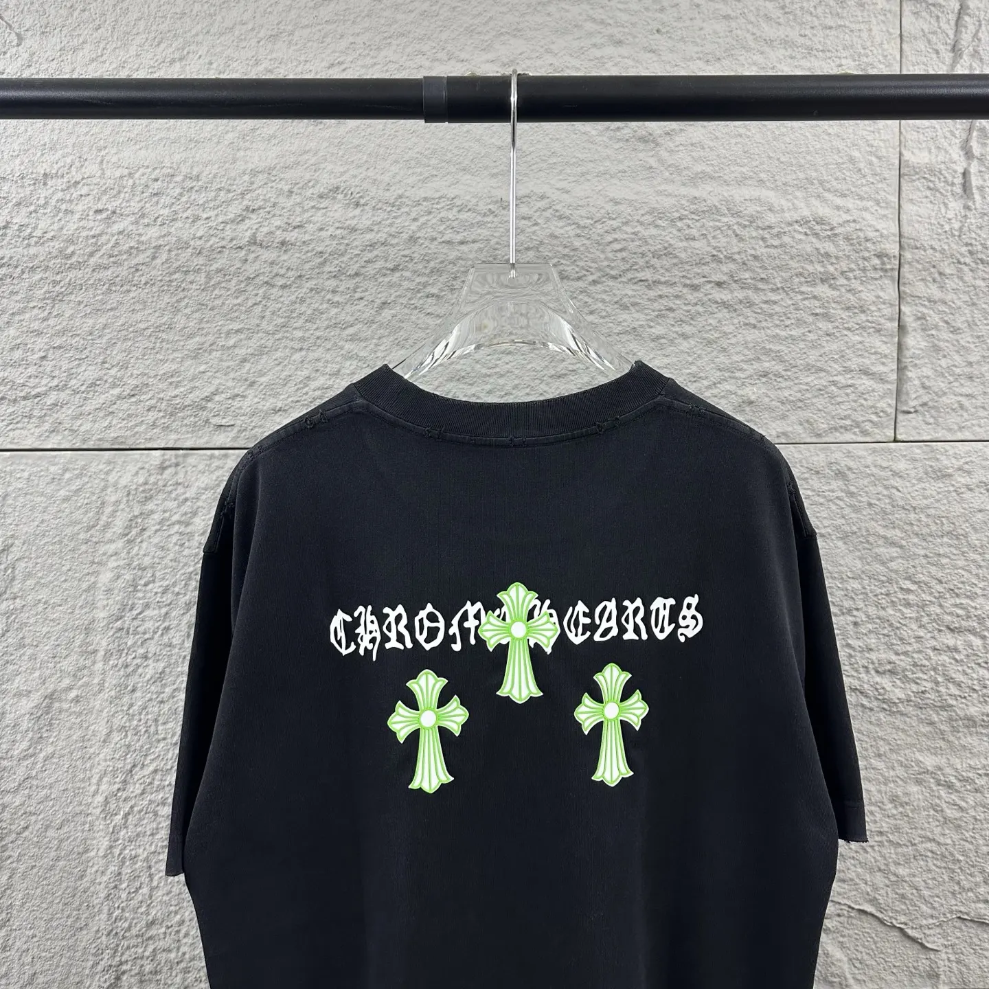 Distressed Logo-Print Cotton T-Shirt D15019739 — view 7