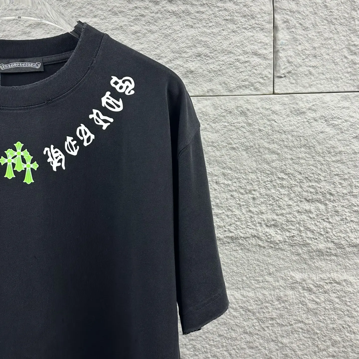 Distressed Logo-Print Cotton T-Shirt D15019739 — view 9