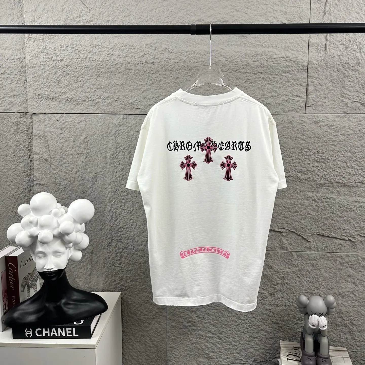 Distressed Logo Print Cotton T-Shirt D15019738