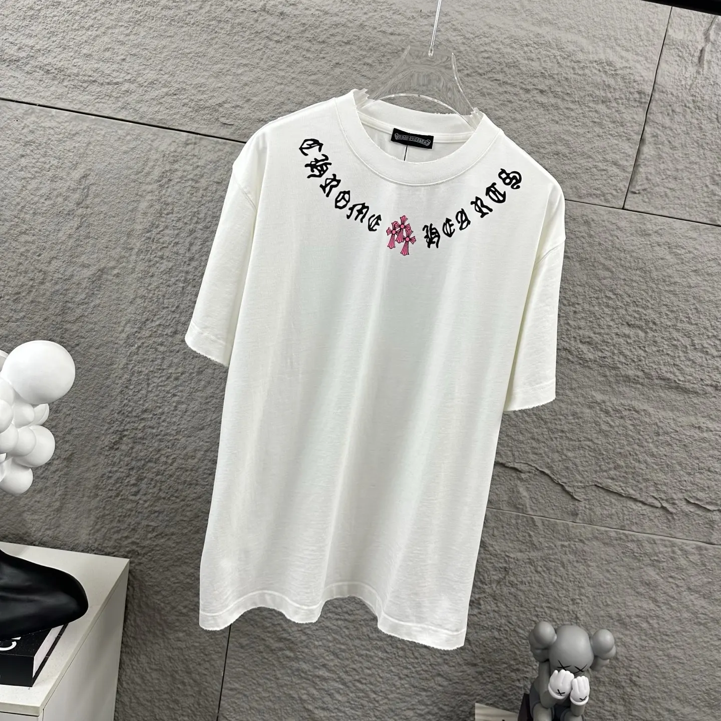 Distressed Logo Print Cotton T-Shirt D15019738 — view 2