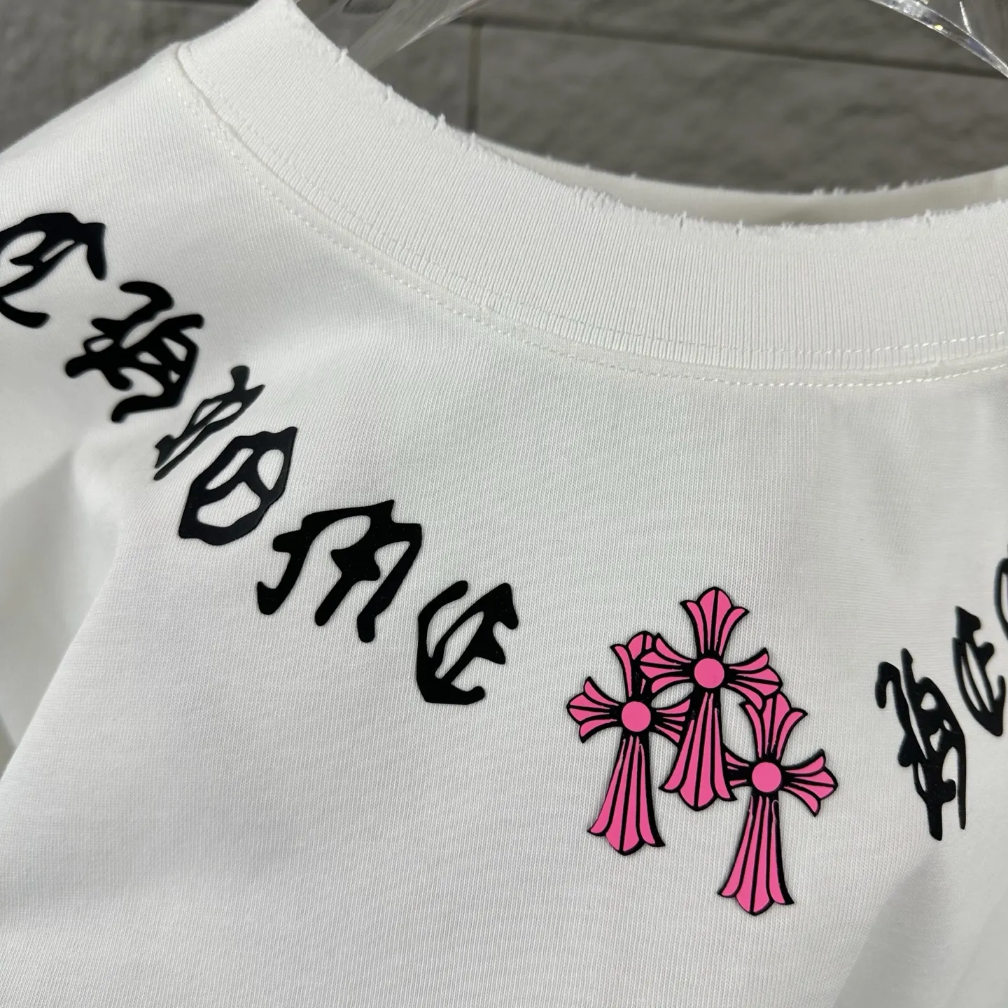 Distressed Logo Print Cotton T-Shirt D15019738 — view 4