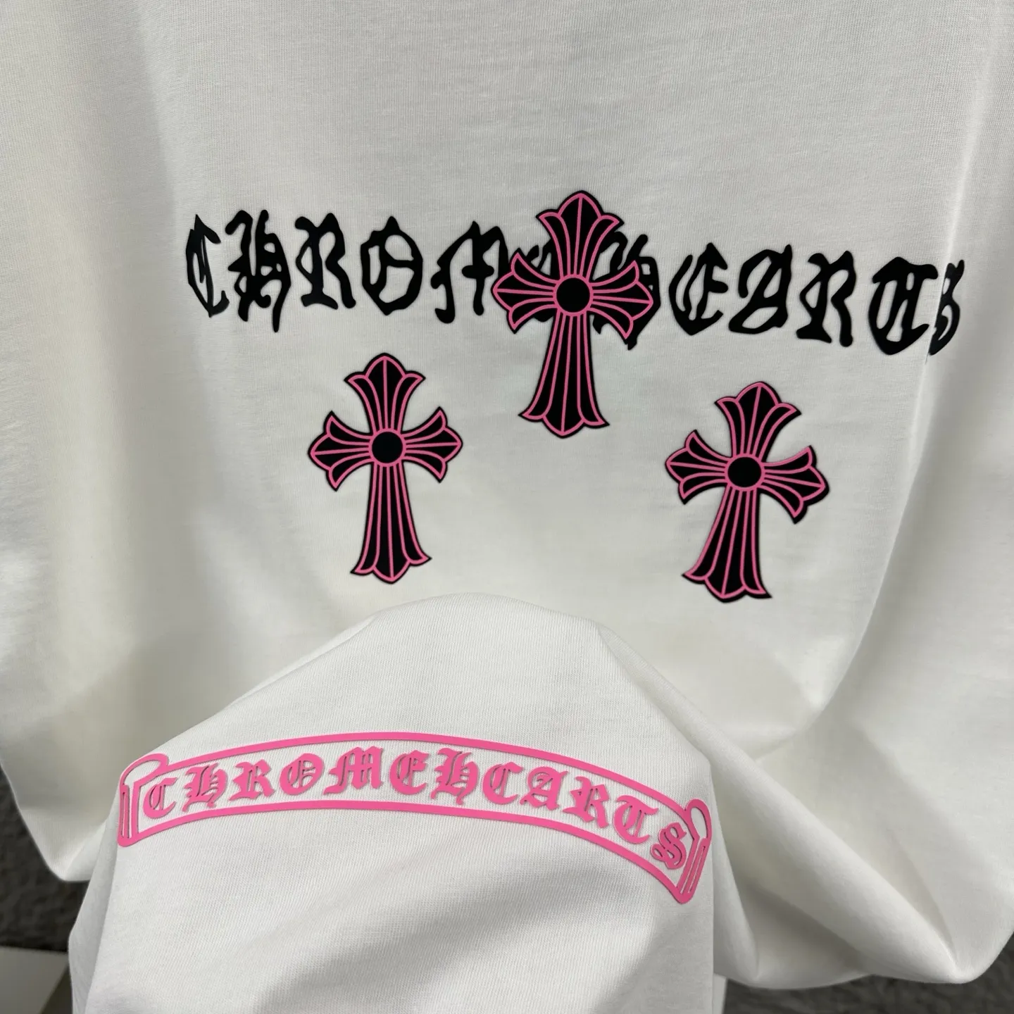 Distressed Logo Print Cotton T-Shirt D15019738 — view 6