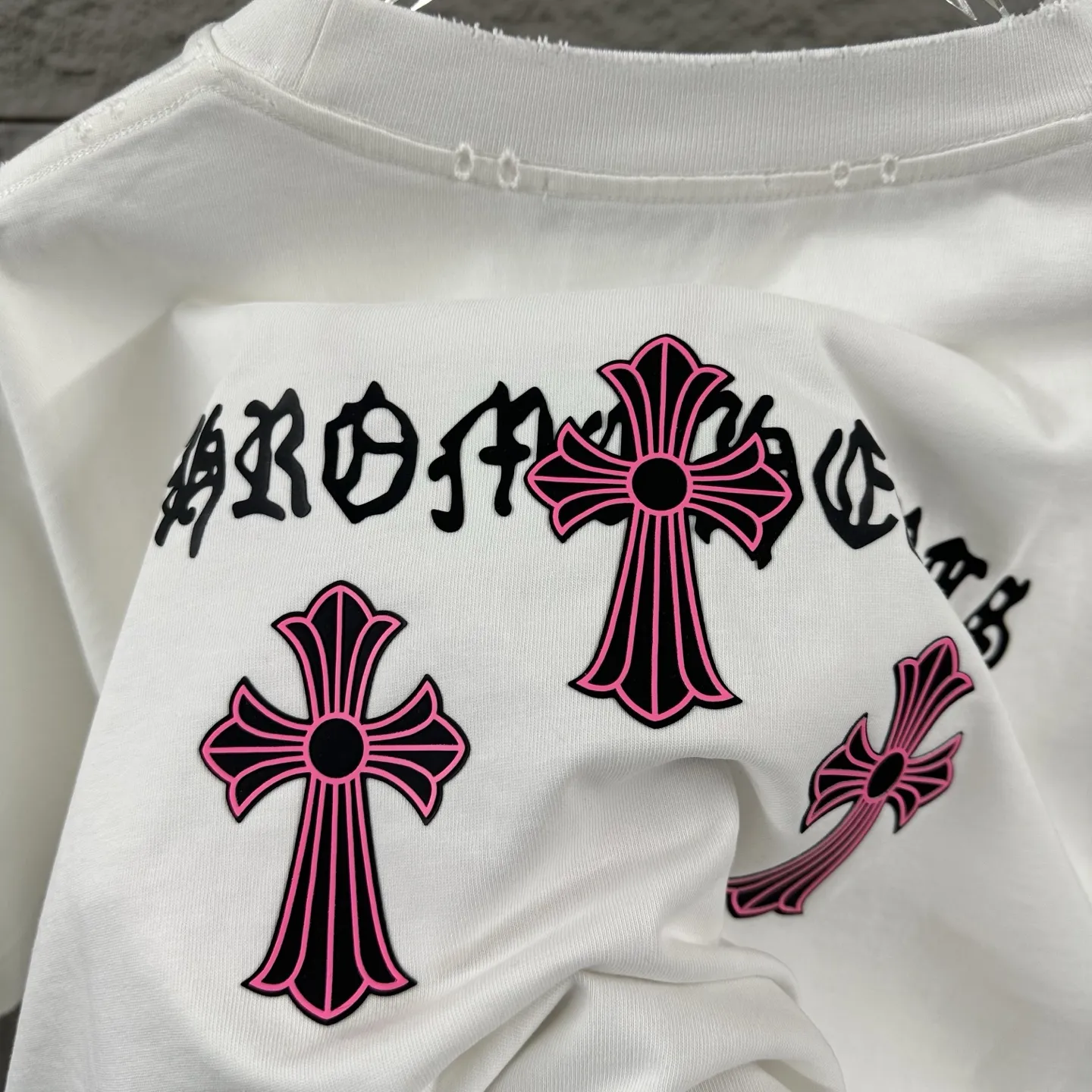 Distressed Logo Print Cotton T-Shirt D15019738 — view 7