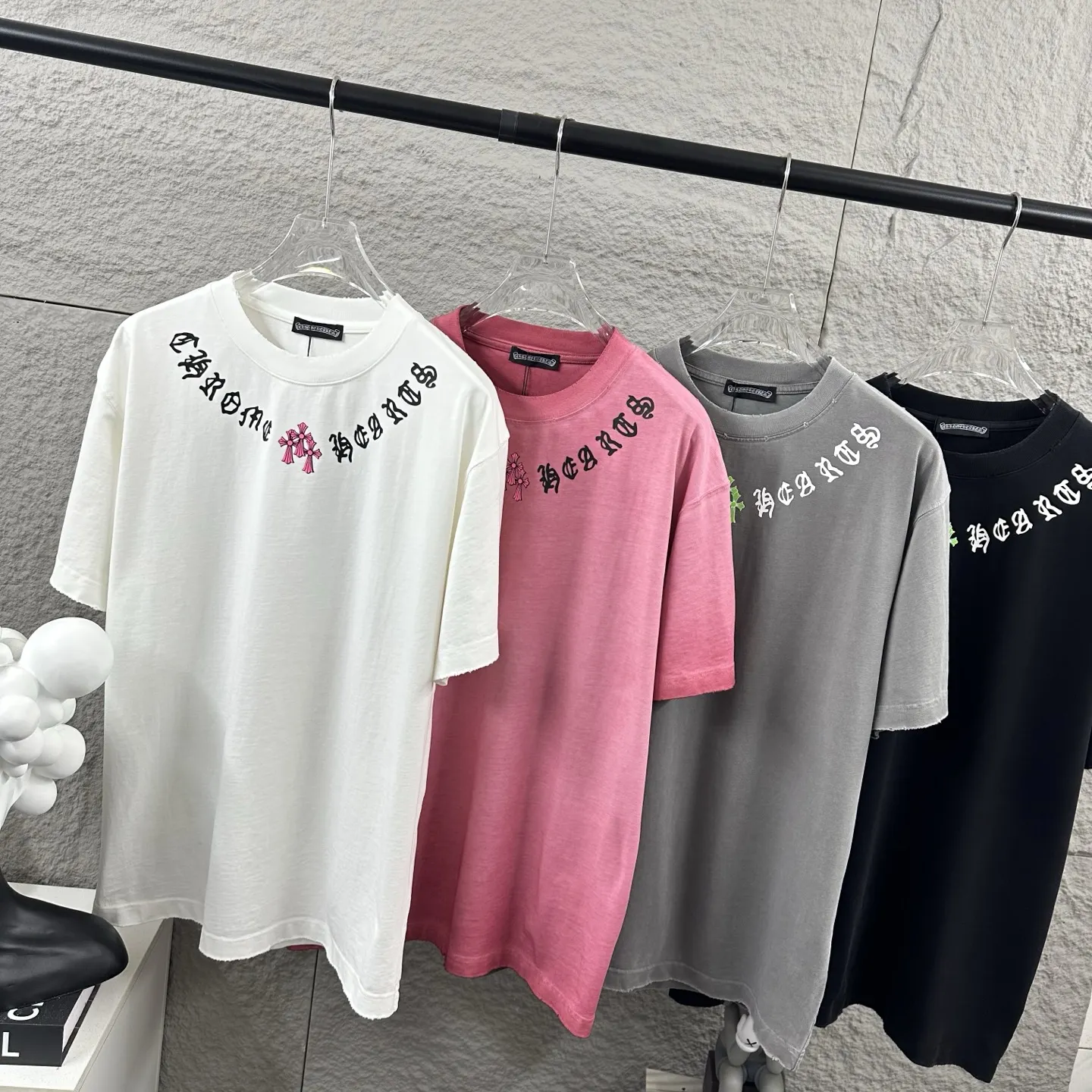 Distressed Logo Print Cotton T-Shirt D15019738 — view 10