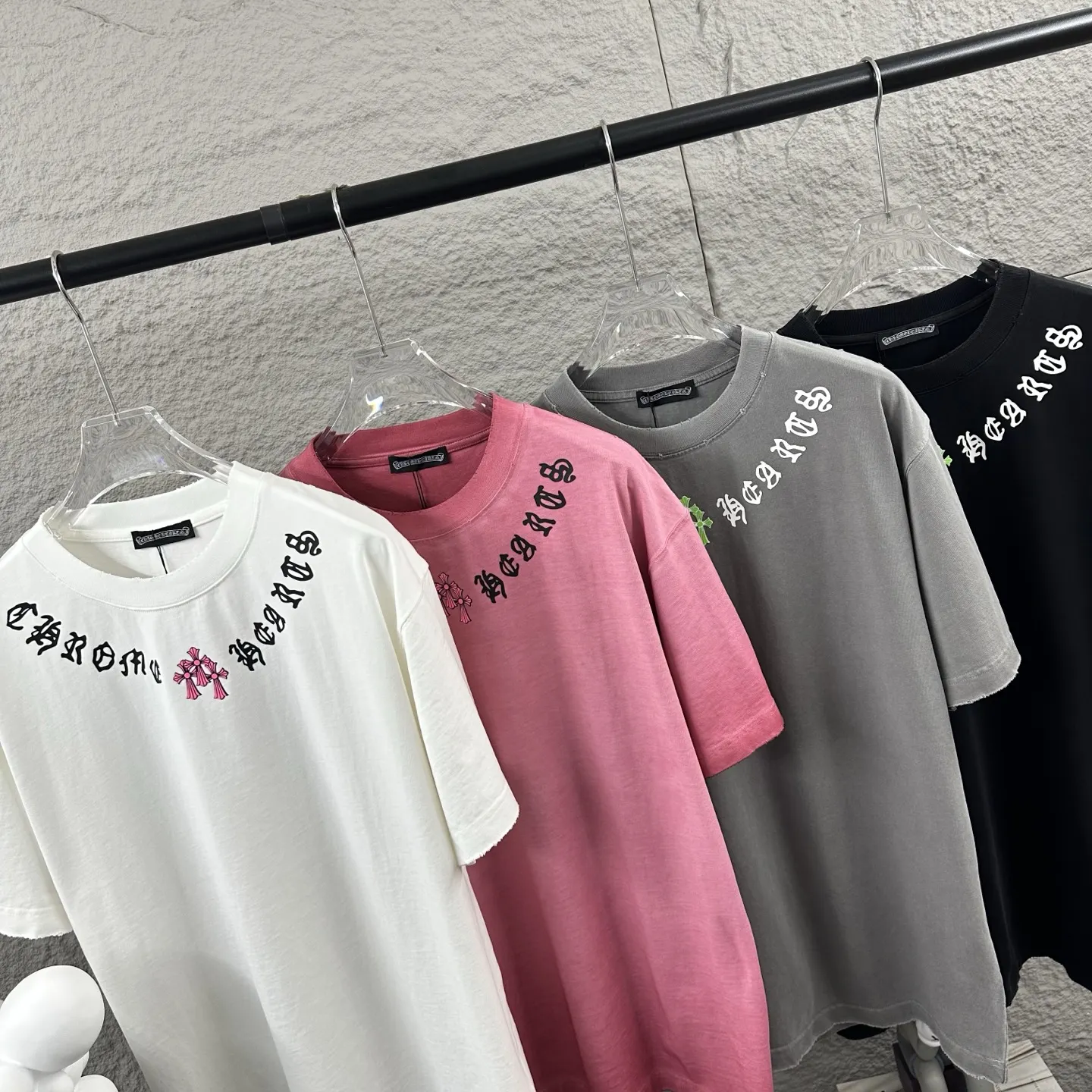 Distressed Logo Print Cotton T-Shirt D15019738 — view 11