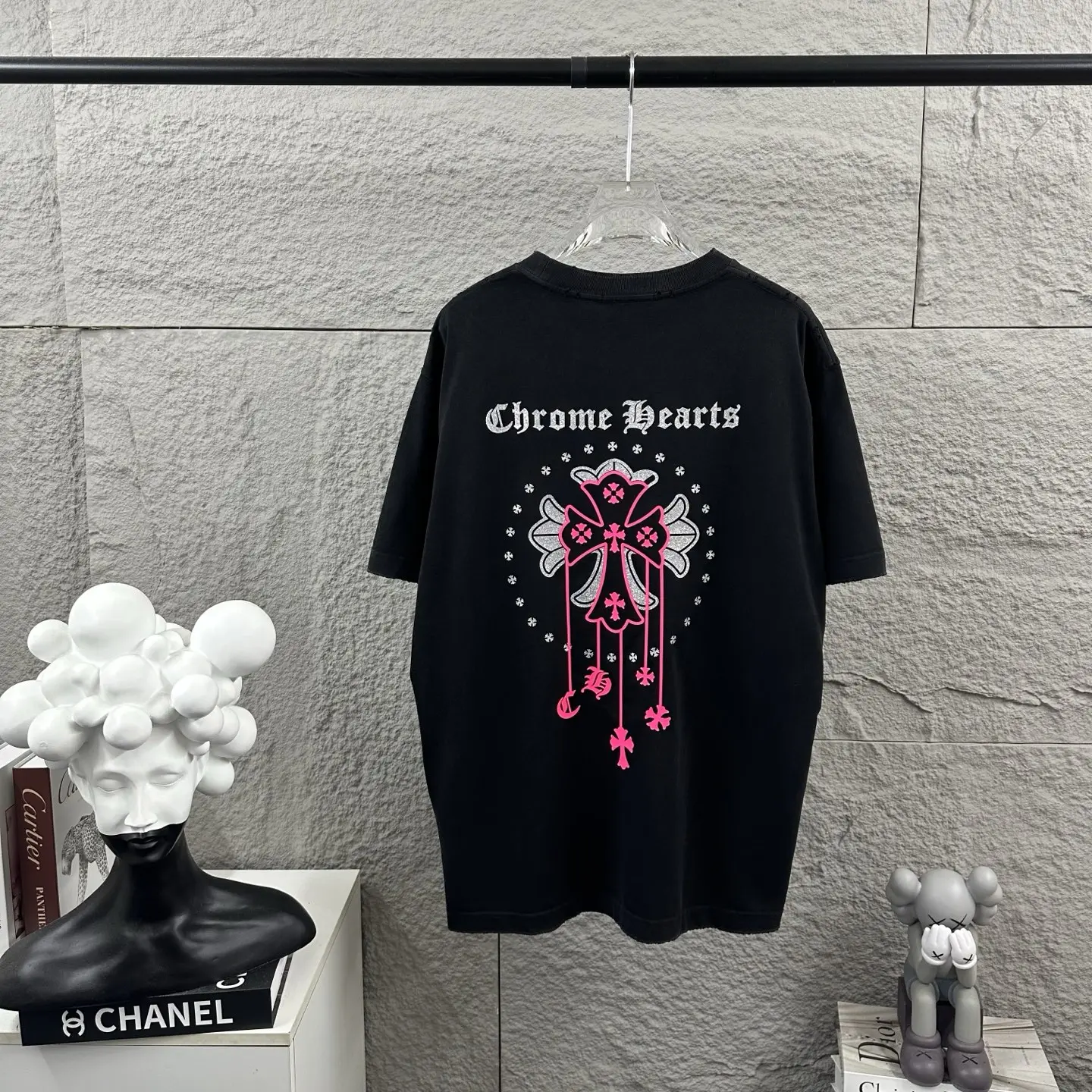 Chrome Hearts Rhinestone Cross Graphic T-Shirt D15019719