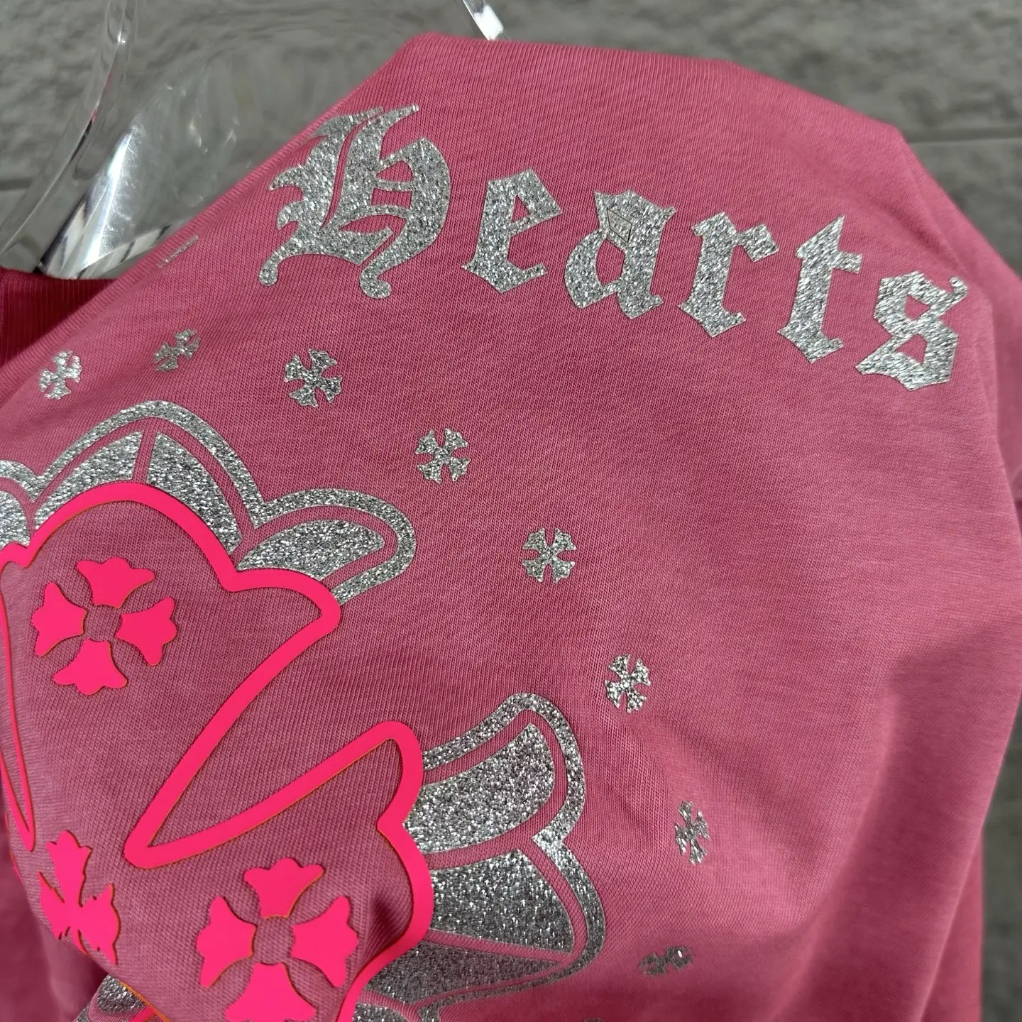 Rhinestone Logo Distressed Cotton T-Shirt D15019720 — view 5