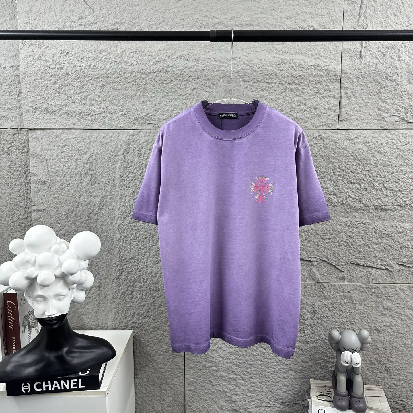 Chrome Hearts Rhinestone Distressed Cotton T-Shirt D15019721 — view 5
