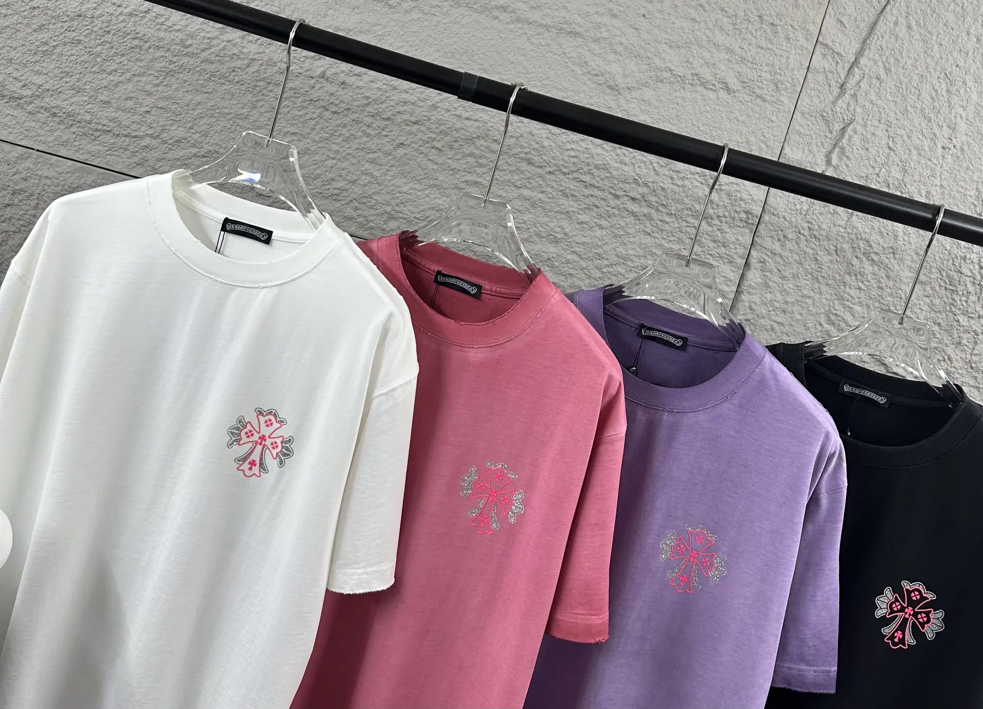 Chrome Hearts Rhinestone Distressed Cotton T-Shirt D15019721 — view 12