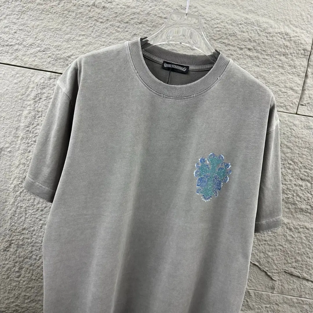 Rhinestone Cross Graphic Washed Cotton T-Shirt D15019642 — view 6