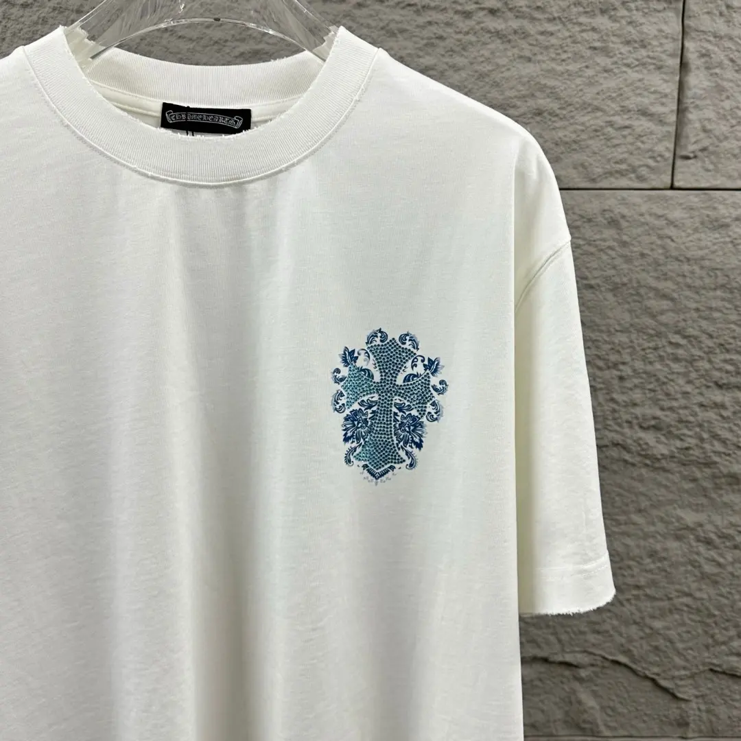 Chrome Hearts Rhinestone Cross Distressed T-Shirt D15019640 — view 3