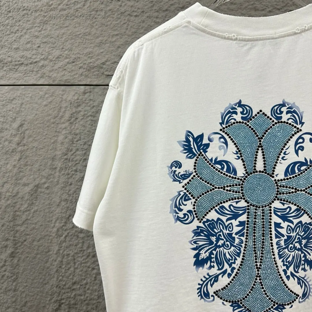 Chrome Hearts Rhinestone Cross Distressed T-Shirt D15019640 — view 4