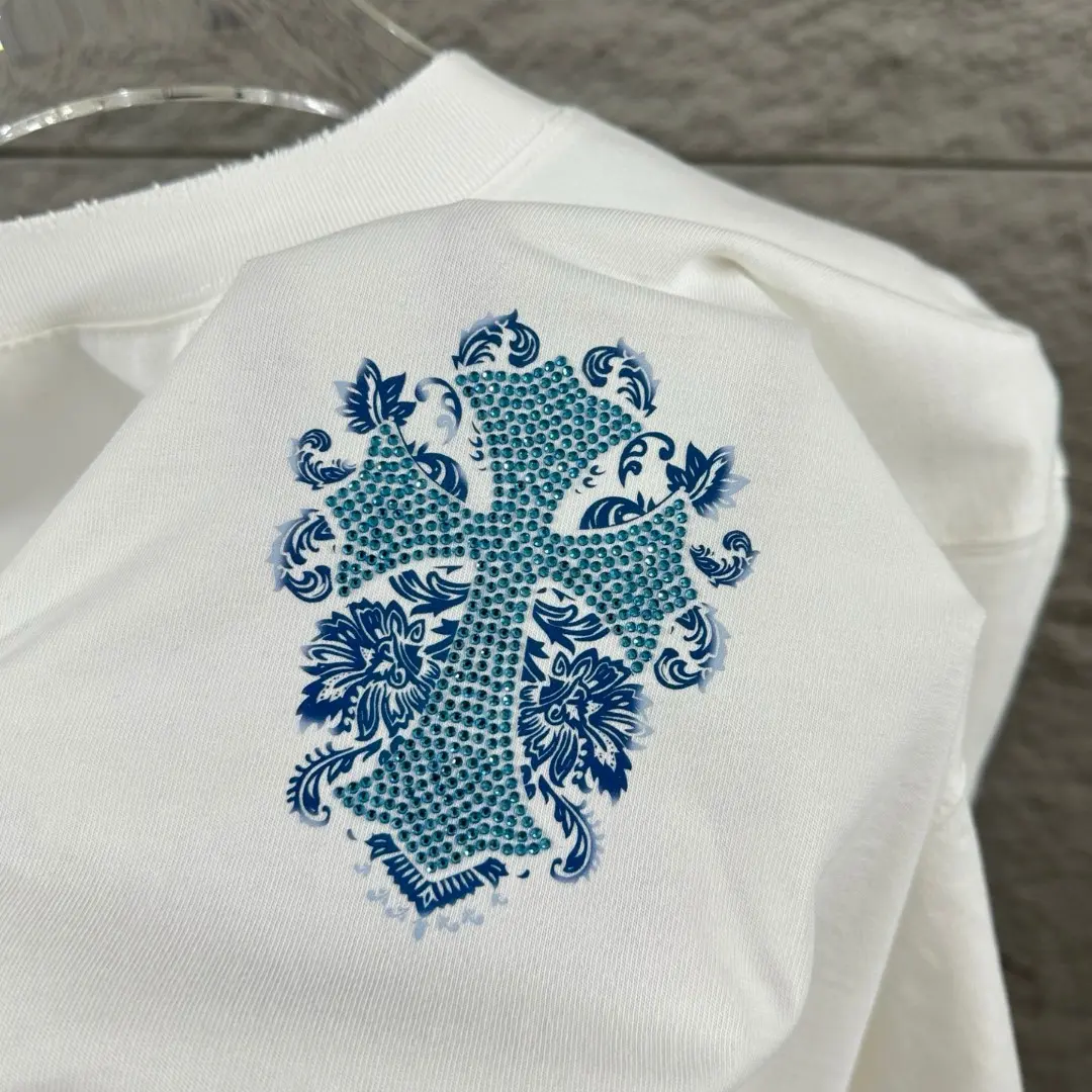 Chrome Hearts Rhinestone Cross Distressed T-Shirt D15019640 — view 5