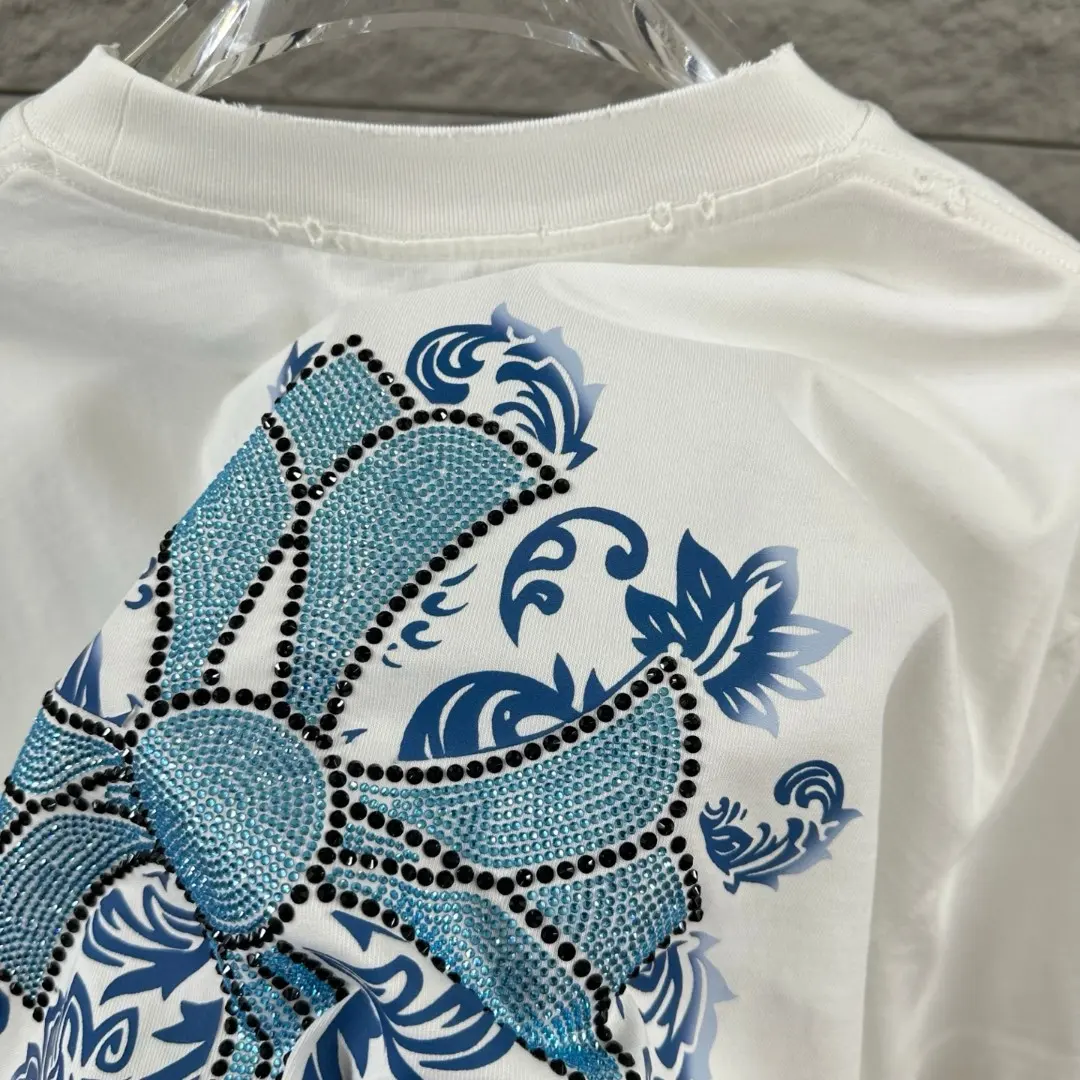 Chrome Hearts Rhinestone Cross Distressed T-Shirt D15019640 — view 7