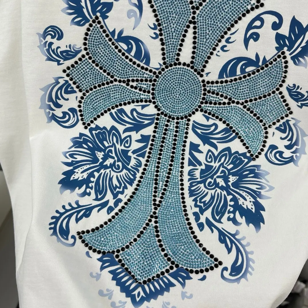 Chrome Hearts Rhinestone Cross Distressed T-Shirt D15019640 — view 8