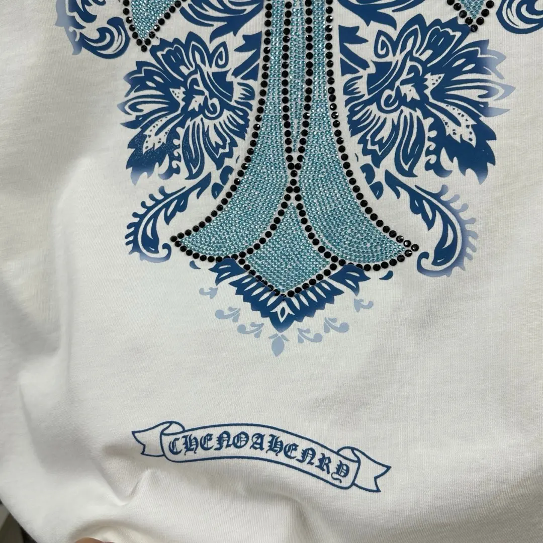 Chrome Hearts Rhinestone Cross Distressed T-Shirt D15019640 — view 10