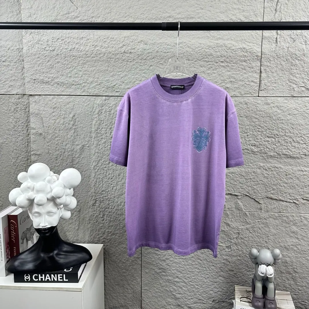 Chrome Hearts Distressed Rhinestone Cross T-Shirt D15019643 — view 2