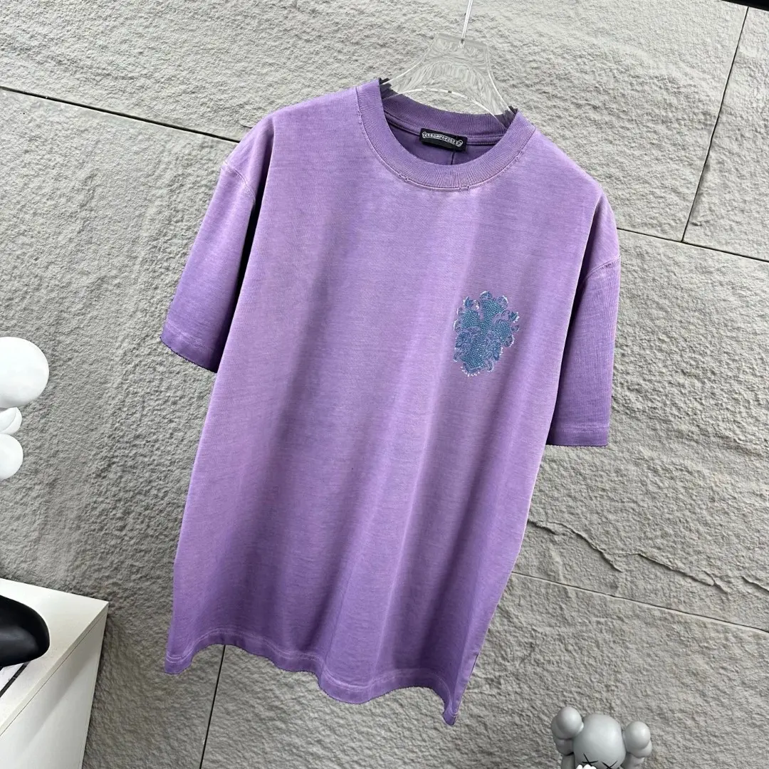 Chrome Hearts Distressed Rhinestone Cross T-Shirt D15019643 — view 6