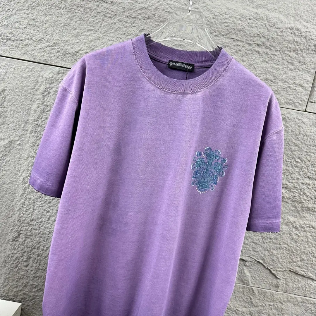 Chrome Hearts Distressed Rhinestone Cross T-Shirt D15019643 — view 7