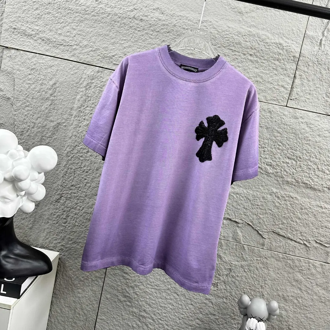 Embellished Cross Patch Washed Cotton T-Shirt D15019710 — view 4
