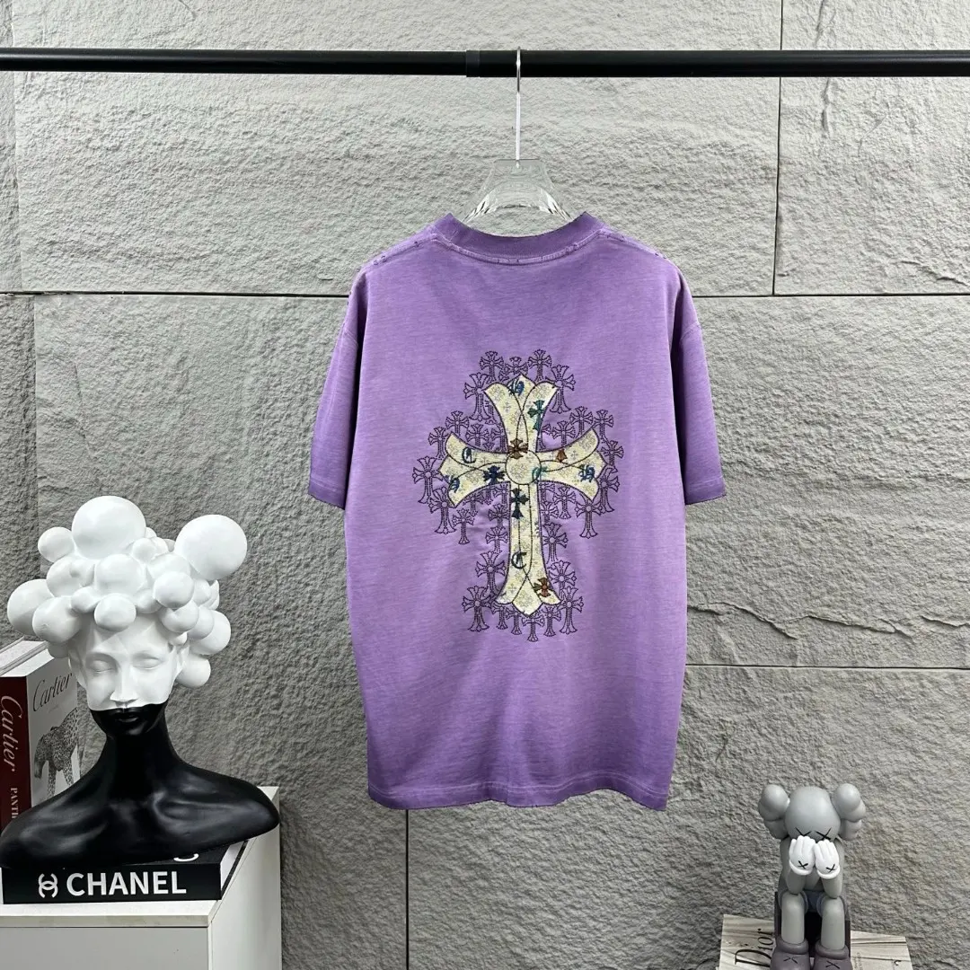 Chrome Hearts Embellished Washed Cotton T-Shirt D15019681