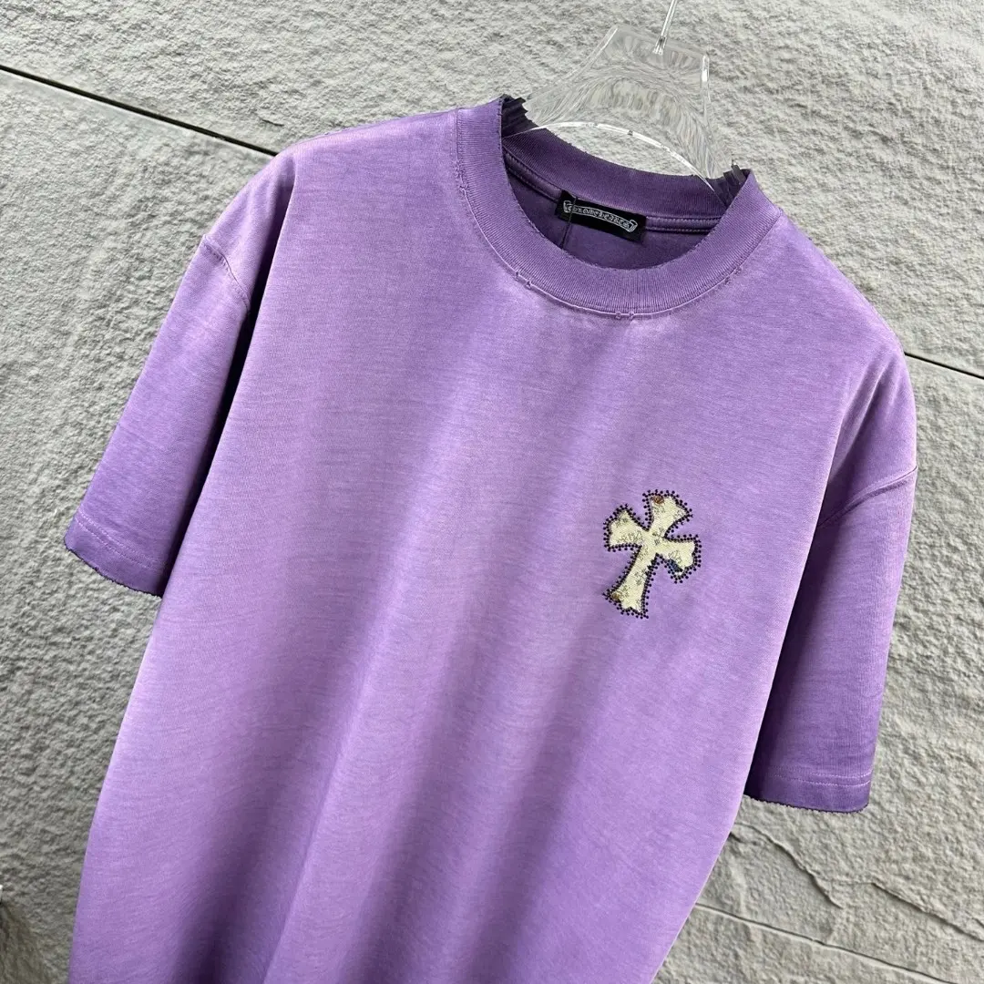 Chrome Hearts Embellished Washed Cotton T-Shirt D15019681 — view 2