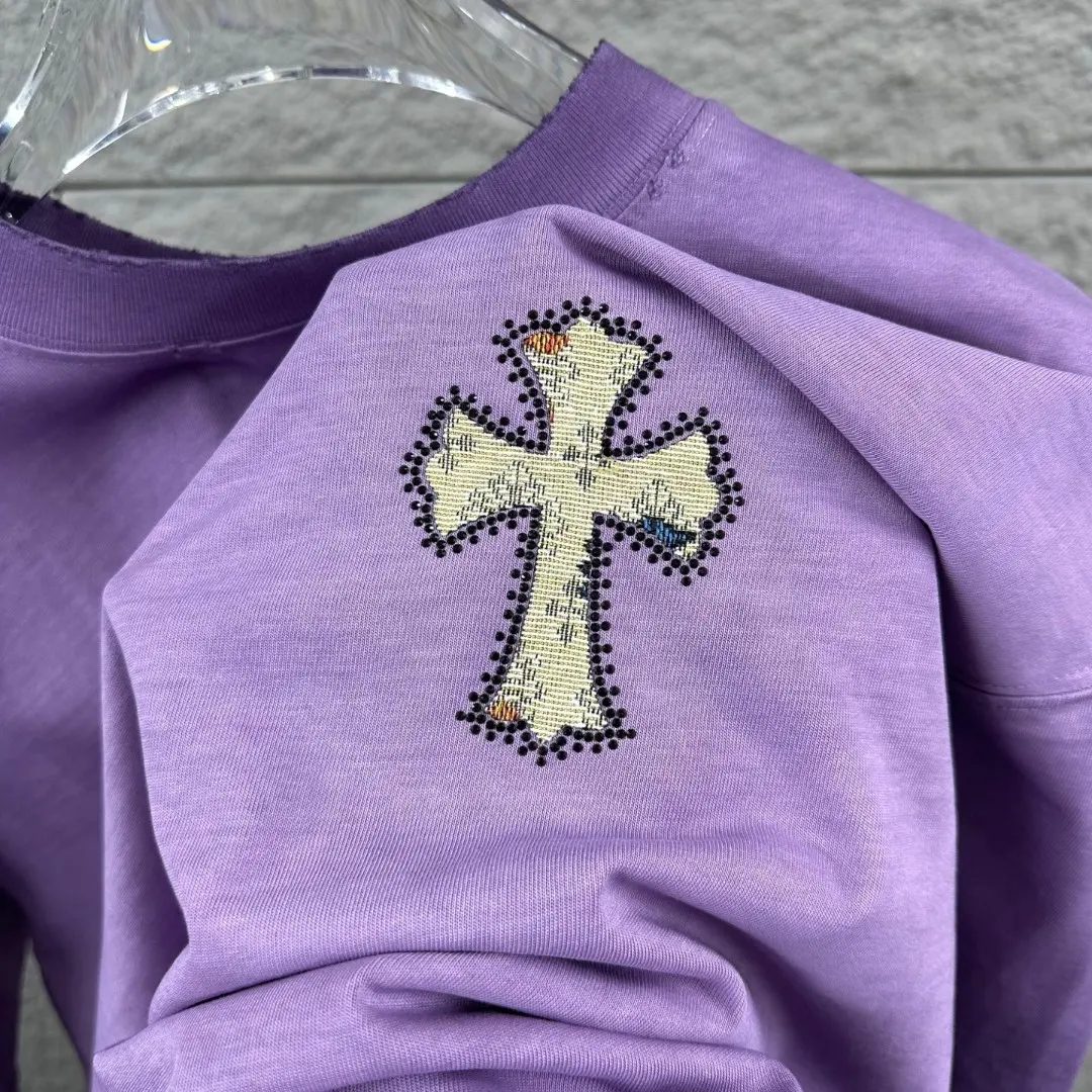 Chrome Hearts Embellished Washed Cotton T-Shirt D15019681 — view 3