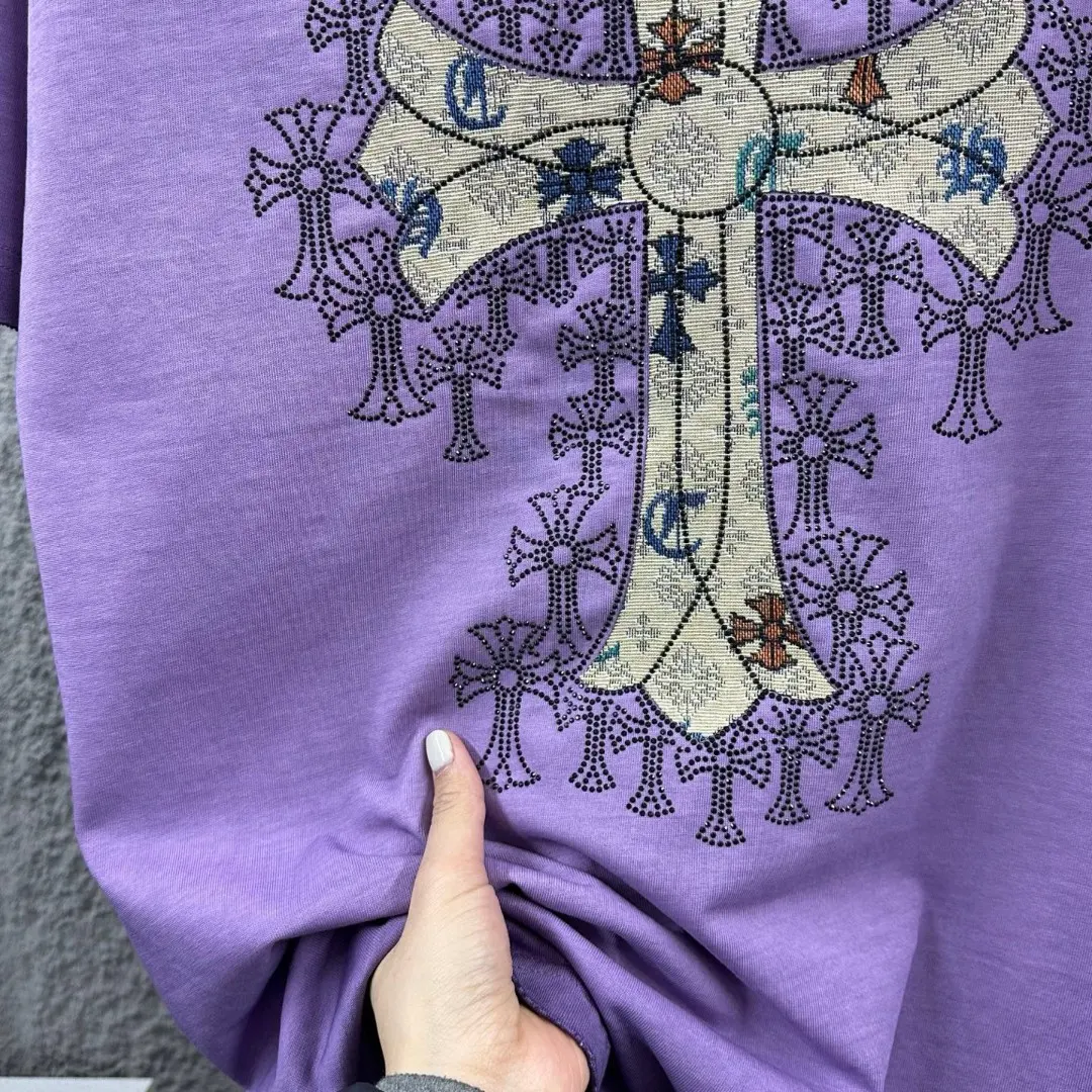 Chrome Hearts Embellished Washed Cotton T-Shirt D15019681 — view 4