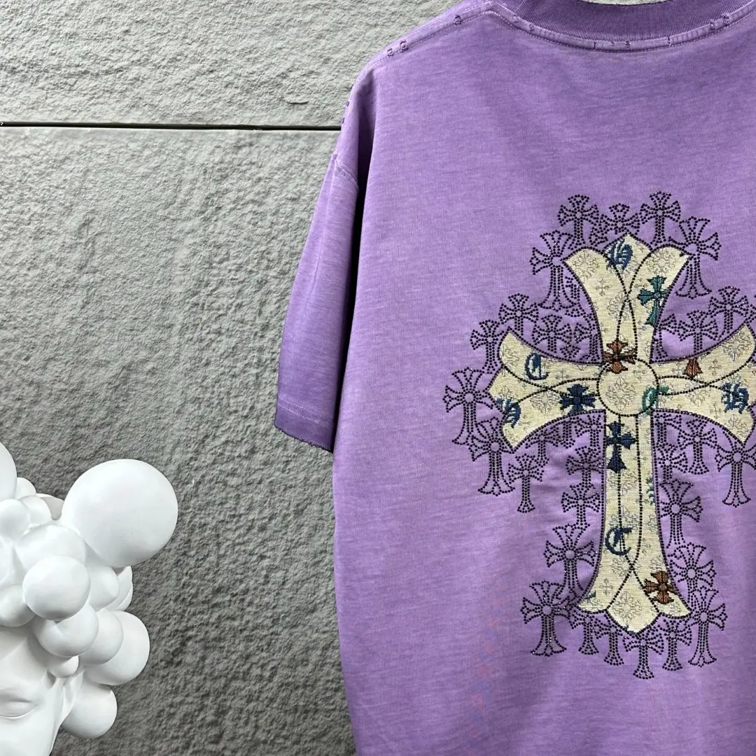 Chrome Hearts Embellished Washed Cotton T-Shirt D15019681 — view 7