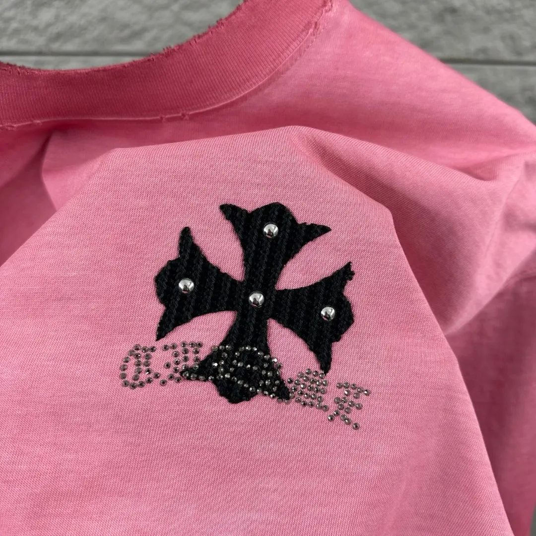 Washed Cotton Rhinestone Horseshoe T-Shirt D15019650 — view 4
