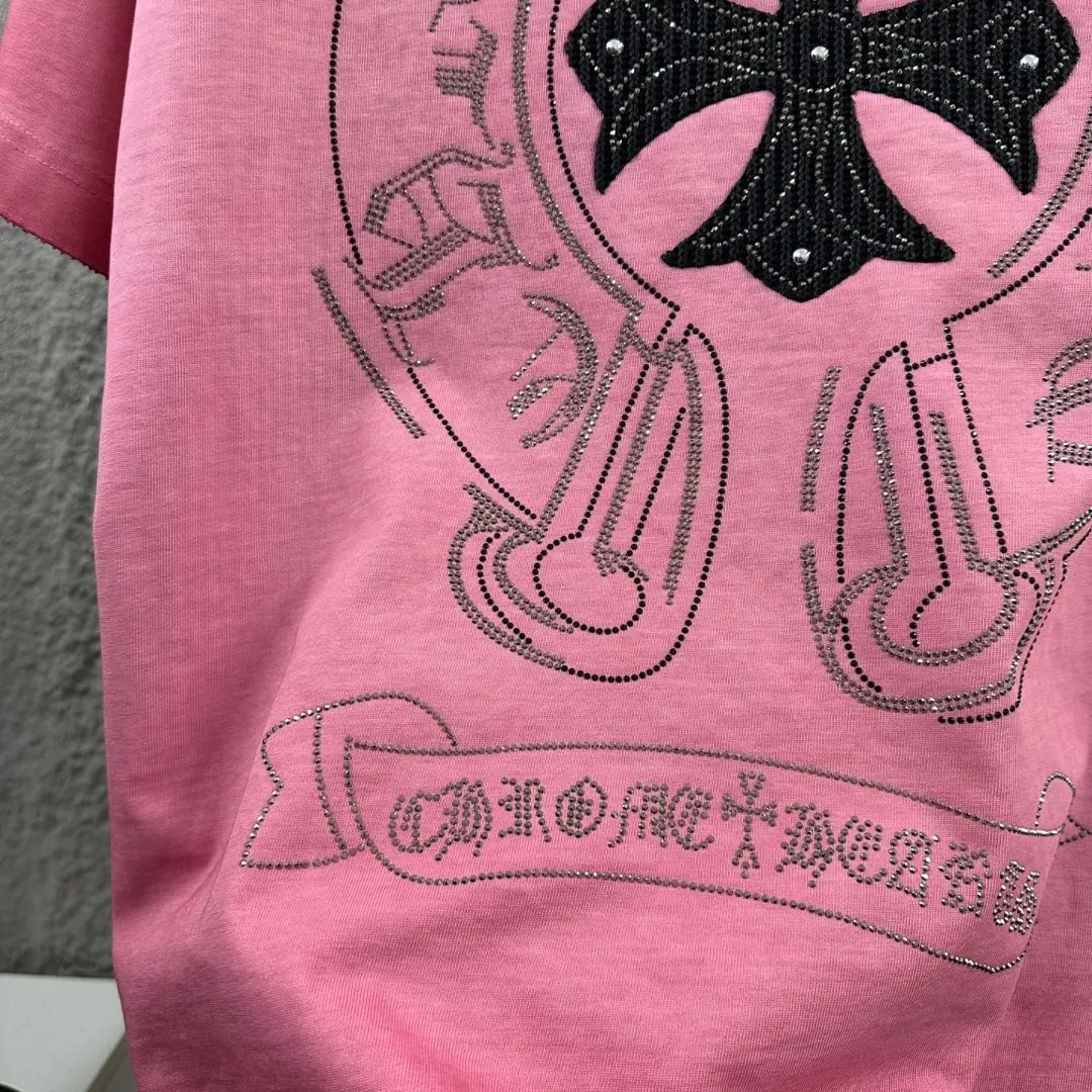 Washed Cotton Rhinestone Horseshoe T-Shirt D15019650 — view 5