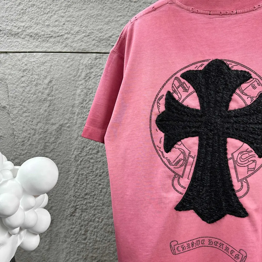 Chrome Hearts Embellished Washed Cotton T-Shirt D15019708 — view 4