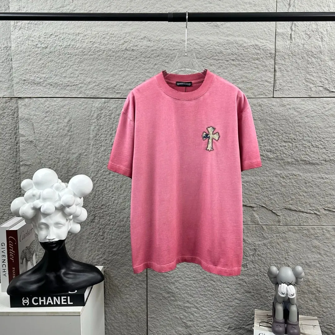 Chrome Hearts Distressed Rhinestone Cross T-Shirt D15019683 — view 2