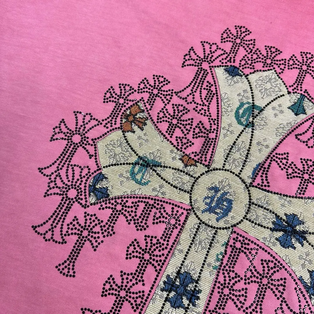 Chrome Hearts Distressed Rhinestone Cross T-Shirt D15019683 — view 5