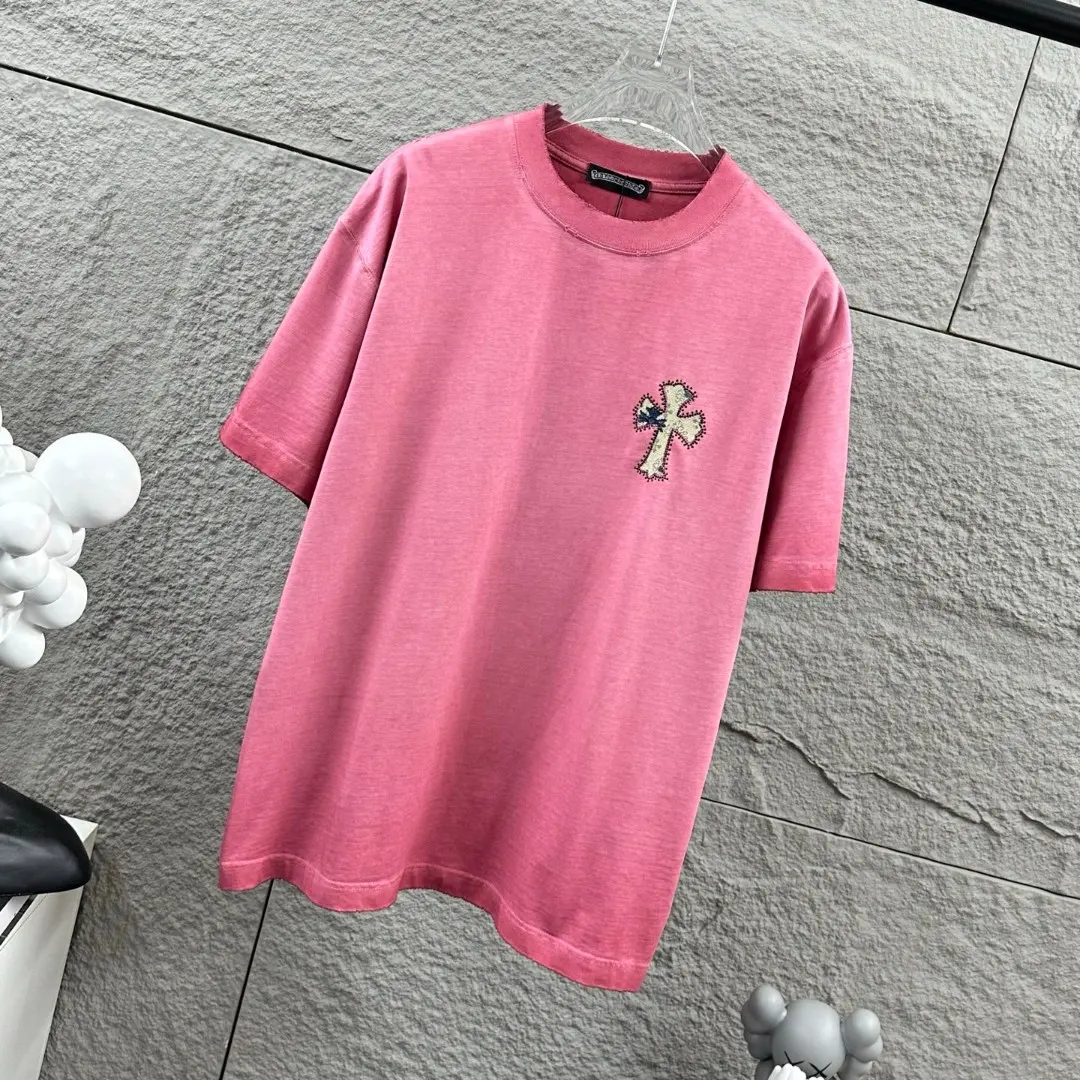 Chrome Hearts Distressed Rhinestone Cross T-Shirt D15019683 — view 6