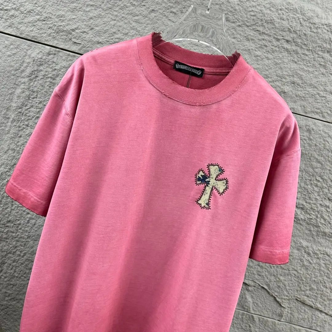 Chrome Hearts Distressed Rhinestone Cross T-Shirt D15019683 — view 7