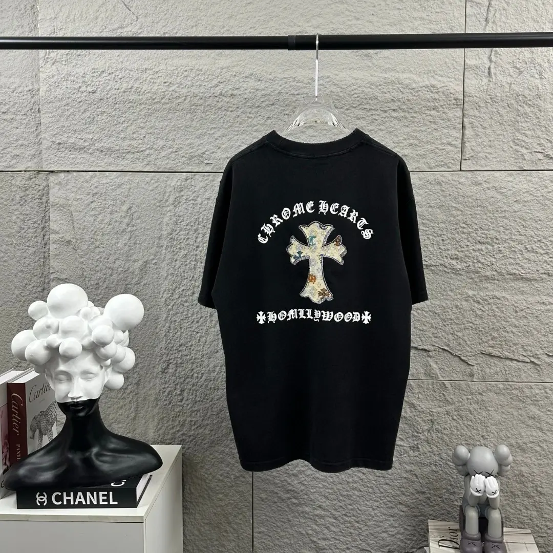 Chrome Hearts Embellished Washed Cotton T-Shirt D15019652