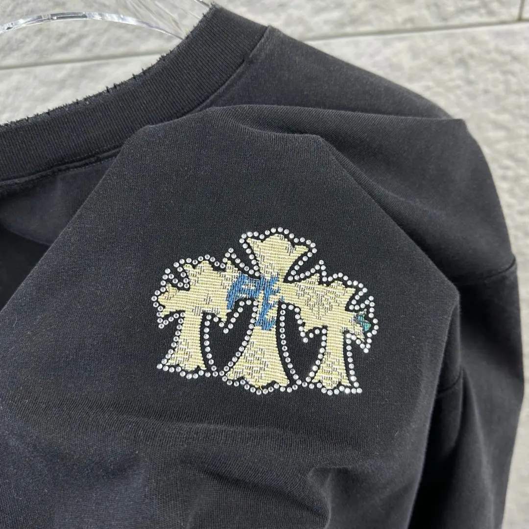 Chrome Hearts Embellished Washed Cotton T-Shirt D15019652 — view 3