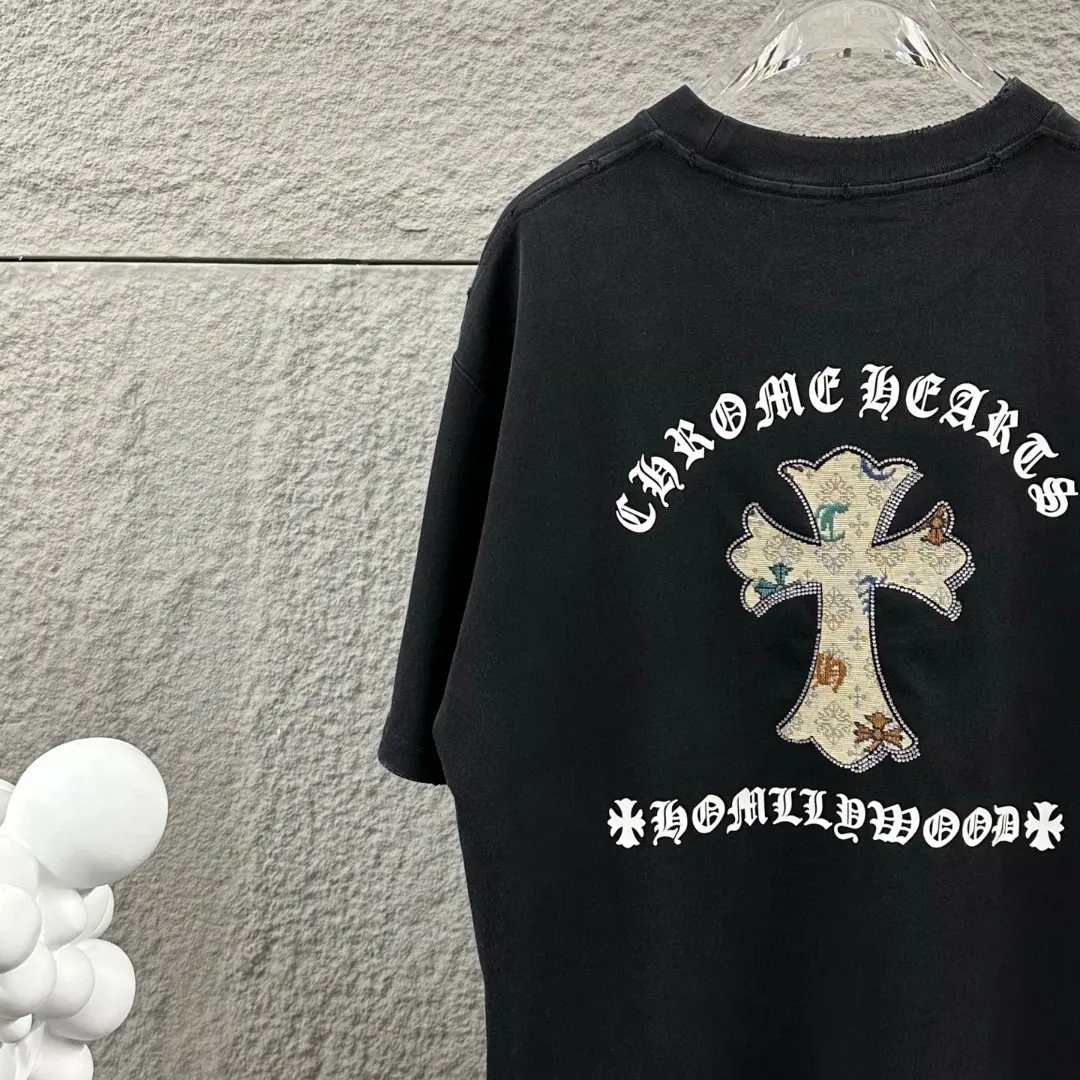 Chrome Hearts Embellished Washed Cotton T-Shirt D15019652 — view 4