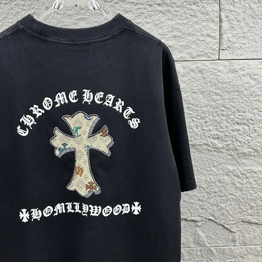 Chrome Hearts Embellished Washed Cotton T-Shirt D15019652 — view 7