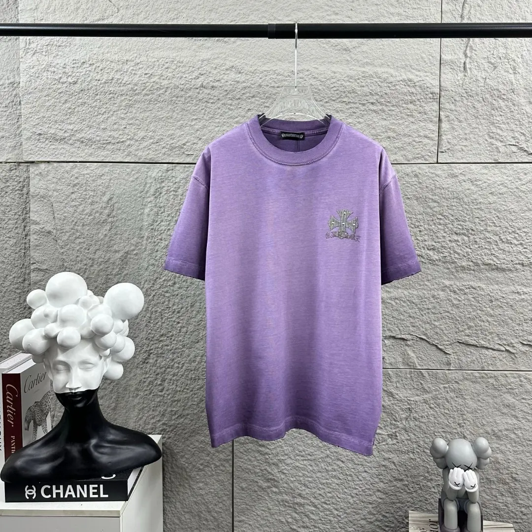 Embellished Distressed Cotton T-Shirt D15019649 — view 2