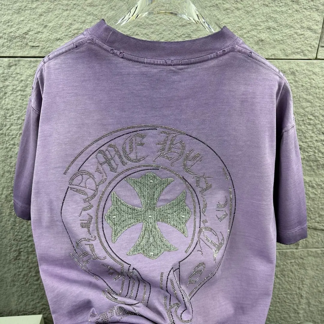 Embellished Distressed Cotton T-Shirt D15019649 — view 6