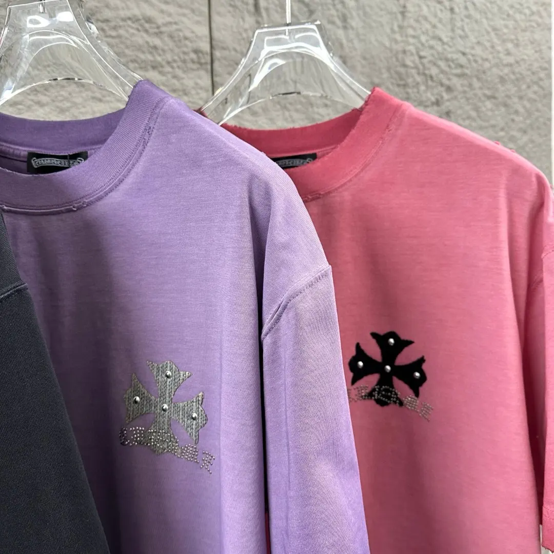 Embellished Distressed Cotton T-Shirt D15019649 — view 8